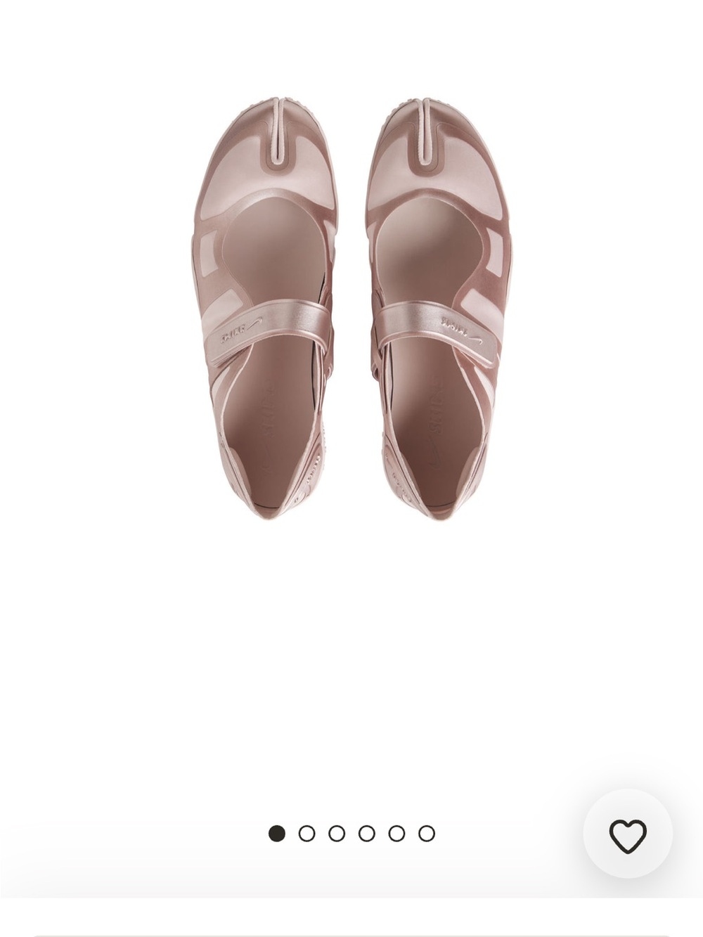 Nike Pink Metallic Tabi Flats - Picture 5 of 9